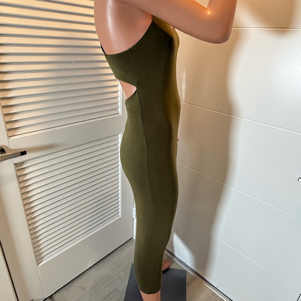 Alexander Wang T olive green T modal strapped cami small - Picture 2 of 15